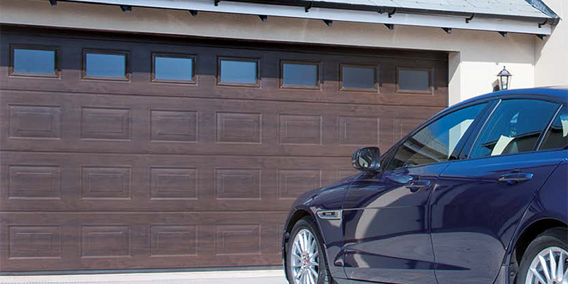 Georgian Design Sectional Garage Door with Windows