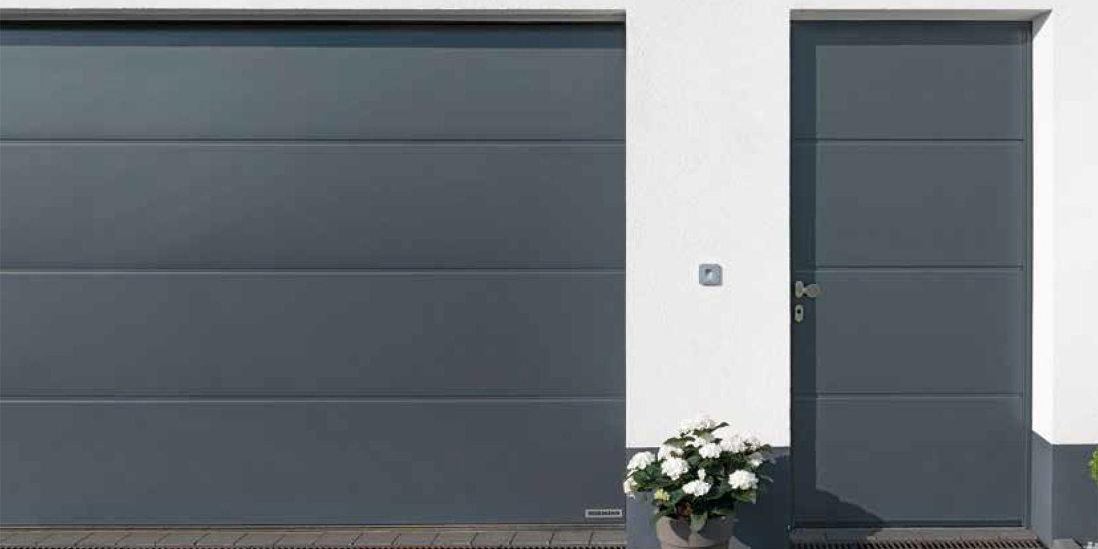 Hormann Sectional Garage Door and Side Door