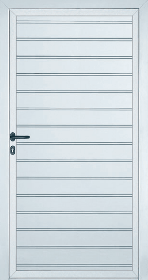 Horizontal rib garage side door