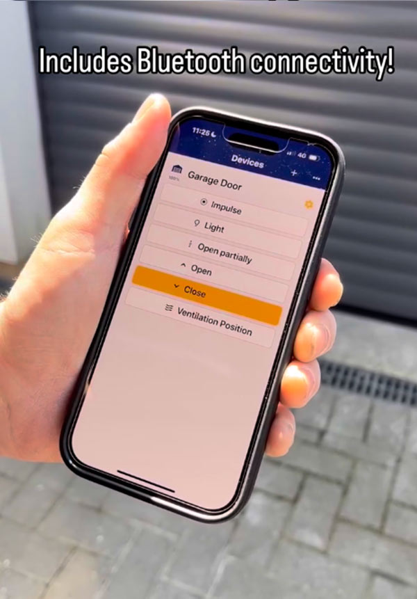 Control your garage door with your phone using the Hormann App